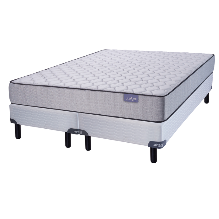 Colchón + Sommier Espuma King Inducol Vinson Alta Densidad 200x200x24 130kg - Vista 2
