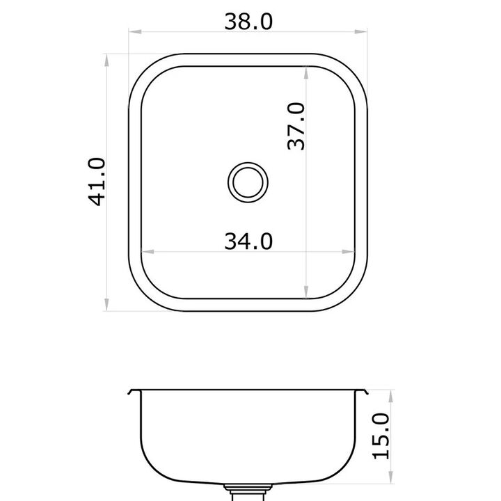 Bacha Pileta de Cocina Económica Simple 102EC Mi Pileta - Vista 4