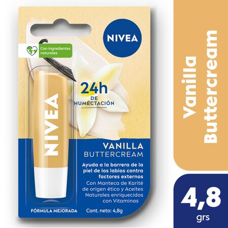 Protector labial humectante NIVEA Vainilla Buttercream para todo tipo de piel