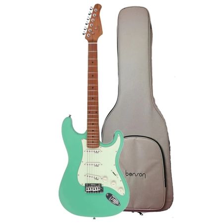 Benson HD 901. Guitarra eléctrica Strat SSS Surf Green