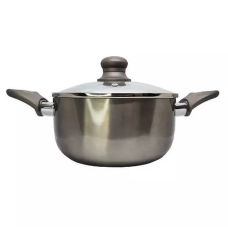 Cacerola 24 Cm Aluminio Ceramica Larhaus Volt Grey Aluminio