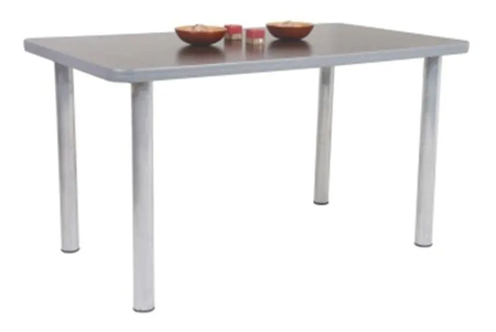 MESA ROMA CAÑO GRIS 170X80 TAPA ROBLE DAKAR