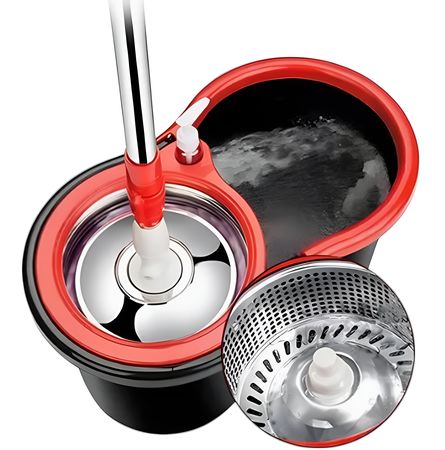 Mopa Lampazo Centrifugo de Acero Con Ruedas Hogar Actual