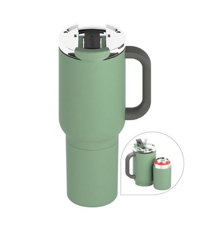 Vaso Termico Asobu Duplex Acero Inoxidable 660 ml + 360 ml Green