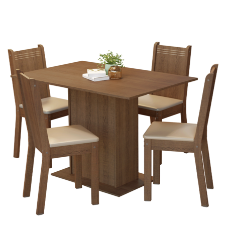 Juego De Comedor Madesa Tina Con 4 Sillas