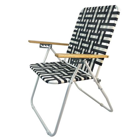 Reposera De Playa Plegable Negro Gadnic 5 Posiciones Silla Con Apoyabrazo