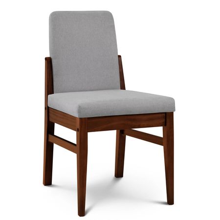 Silla de Comedor Baku Tapizado Sunny Perla lustre Caoba Espacity'