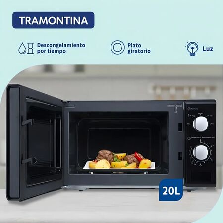 Microondas Tramontina Mecanico Glass Cook 20L