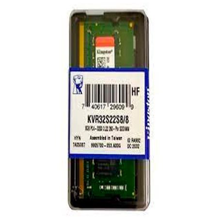 Memoria Ram Kinsgton 8GB 3200Mhz DDR4 NO-ECC SODIMM