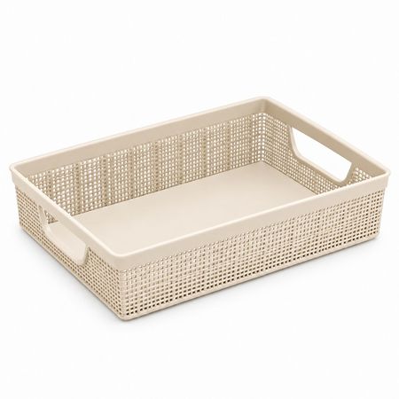 Canasta Organizadora de Yute Color Beige de 2L Jaguar (3318)