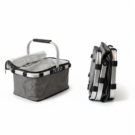 Canasta Conservadora Termica Gris Picnic Camping 42cm
