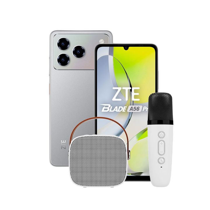 ZTE A56 Pro 4+8GB 128GB Grey + Kit Karaoke Bluetooth Dekkin BT-030 - Vista 1