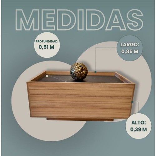 Mesa Ratona Petra DS Home Polar Gris 85x39x51 cm - Vista 3