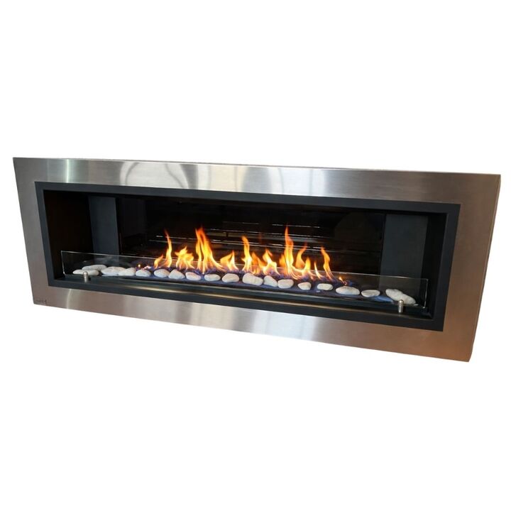 Chimenea París Acero Inoxidable a Bioetanol 140 CM - Vista 1