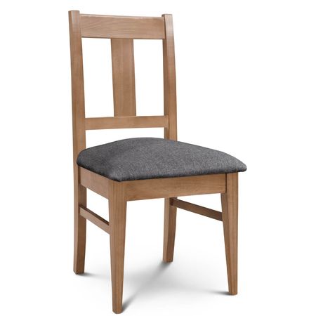 Silla de Comedor Euro lustre Abedul Tapizado Shot Onyx Espacity