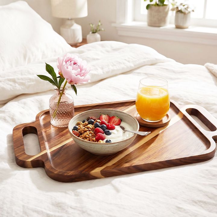 Bandeja De Madera Rectangular Con Manijas - Suka - Vista 3
