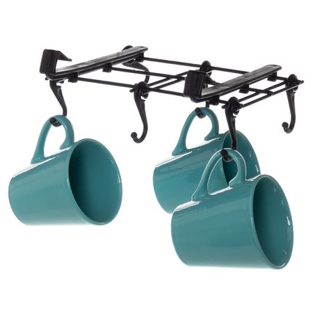 Porta Taza Jarro Organizador Soporte Alacena Estante Cocina Metaltru Negro