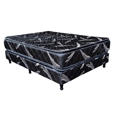 Sommier y Colchon Maxiking Brisas 2 Plazas 130x190x30cm Espuma de Alta Densidad Doble Pillow de Jackard