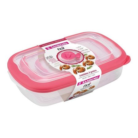 Set x 3 herméticos rectangulares (717+719+722) Rosas