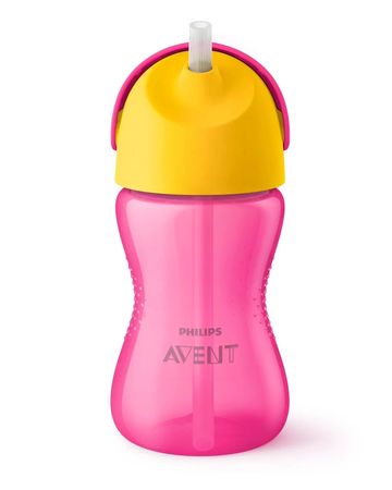Straw Cup 300Ml, Fucsia & Amarillo Avent ( SCF798/02)