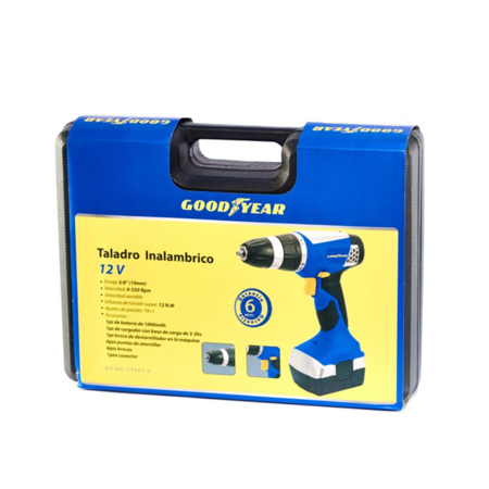 Taladro Inalambrico Goodyear 9,6V GY-DI-17001K