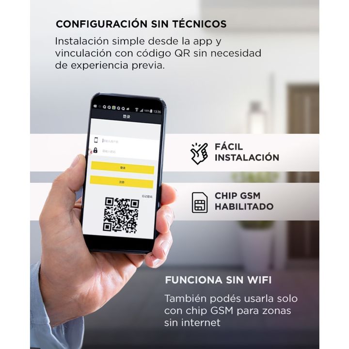Kit de Alarma Domiciliaria Gadnic Inalámbrica GSM Con Pantalla LED - Vista 4