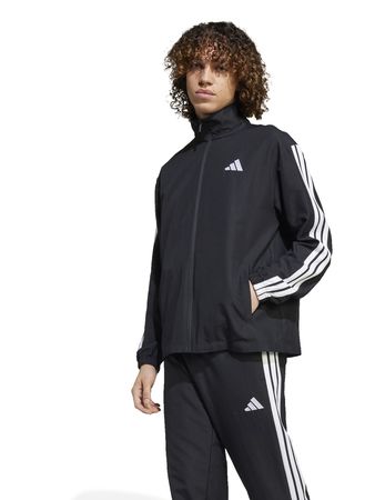 Conjunto Adidas Sportswear Basic 3 Stripes Hombre Moda Negro