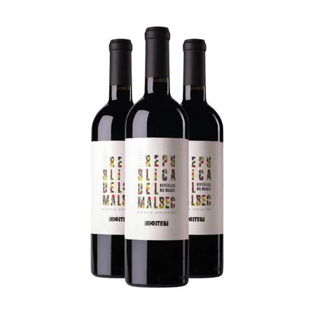 Vino Tinto Republica Malbec Caja x 3