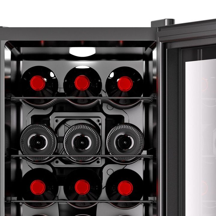 Cava de Vino Termoeléctrica 18 Botellas RANSER WC-7000 MENDOZA 11 °C a 18 °C Negro - Vista 5
