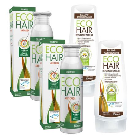 Combo Eco Hair Shampoo Y Acondicionador Anticaida 2 X 200ml