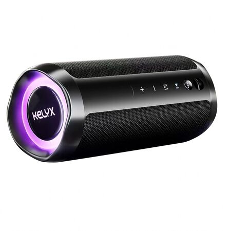 Parlante Kelyx Bluetooth 2 altavoces 12W cilindro RGB HIFI IPX7 MicroSD | USB