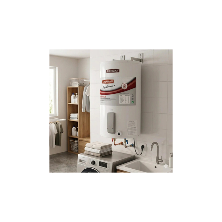 TERMOTANQUE ELECTRICO SHERMAN 55L CONEXION INFERIOR DE COLGAR - Vista 2