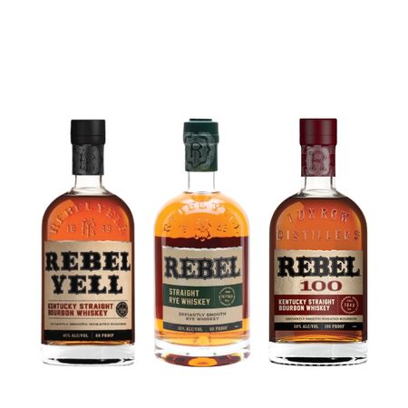 Set Whiskys Rebel Seleccion Caja x 3 Con Estuche