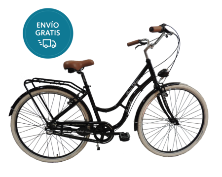 Bicicleta Raleigh Classic D / Paseo / Negro / Talle 17"/M / Cuadro de Aluminio / Shimano Nexus 3Vel. / Rodado 28"