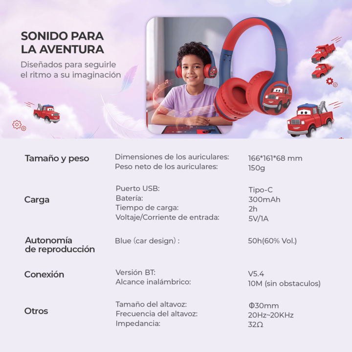 Auricular Infantil Havit Luz Rgb Y Microfono - Vista 10