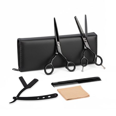 Set de Tijeras Peluqueria Gadnic Corte Pulir y Navaja 