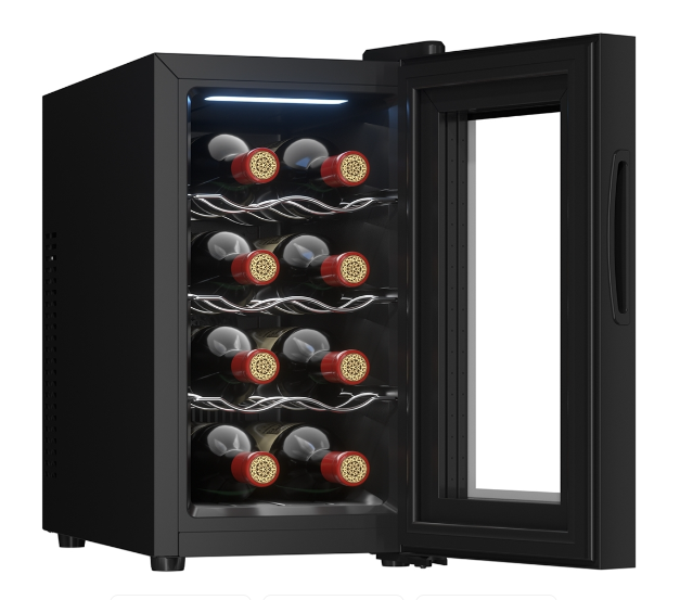 Cava de Vinos JOOG JWCO‑25A 8 Botellas Termoeléctrica 21L Display Digital – Negro - Vista 2