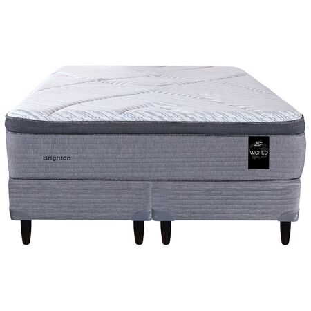 Colchon y Sommier King Koil Brighton King Size 180x200cm Resortes Pocket Europillow Viscoelastico