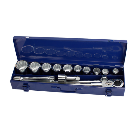Juego de bocallaves, encastre 3/4 14 Pzs caja metal Workpro