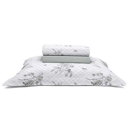 Juego de Sábanas de 150 hilos Casual 1 plaza New Botanic Gris