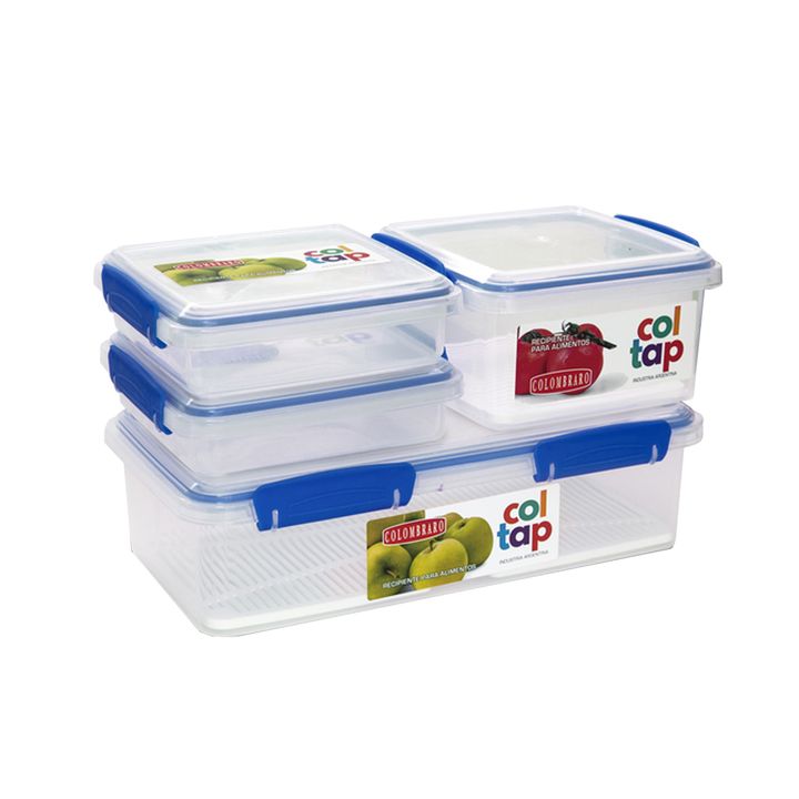Set de 4 Contenedores De Alimentos Coltap Colombraro - Vista 6
