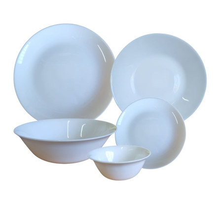 Vajilla 25 Pzas Playo Hondo Postre Bowls P6 Vidrio Templado