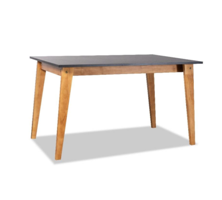 MESA ESCANDINAVA DEFRANCE - 160CM BASE MIEL TAPA NEGRA (OT000005)