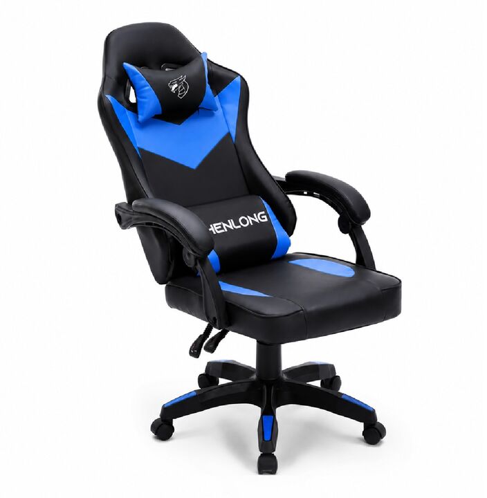 SILLA GAMER SHENLONG SH-GC135 NEGRA Y AZUL - Vista 3