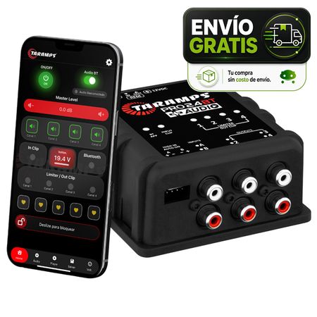 Procesador de Audio Taramps PRO 2.4BT + Audio DSP Bluetooth 2 Entradas 4 Salidas