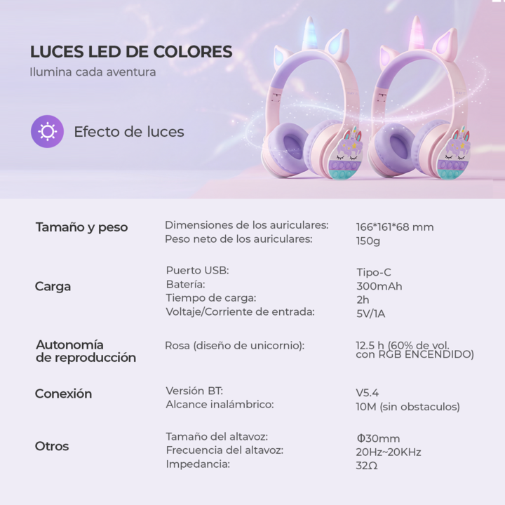 Reloj Inteligente Smartwatch Noak Negro y Auriculares Unicornio Niños Havit Rosa - Vista 11