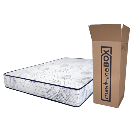 Colchon Maxiking Box Super Queen 160x200x22cm de Espuma en Caja Alta Densidad