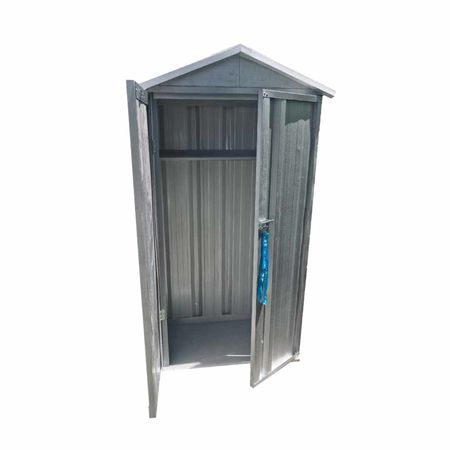 Armario Depósito Galpón de jardín 1x057x2 Galva + Piso + Estante DON ACERO