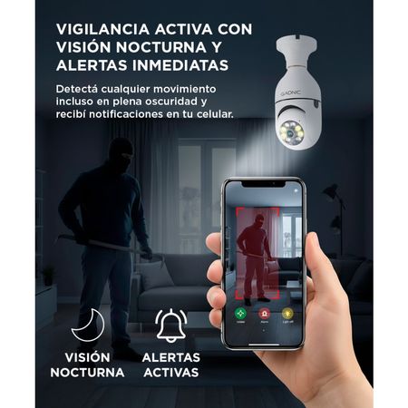 Cámara de Seguridad FULL HD Gadnic Domo Con Visión Nocturna Y Detección de Movimiento 