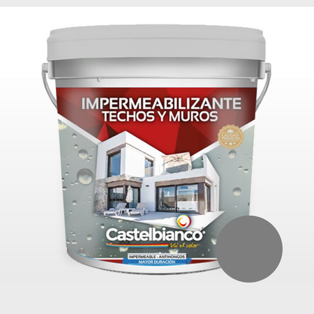 Impermeabilizante Techos y Muros Gris Cemento 4 L